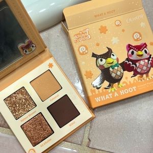 Colourpop x Animal Crossing pressed powder palette What a Hoot NIB new